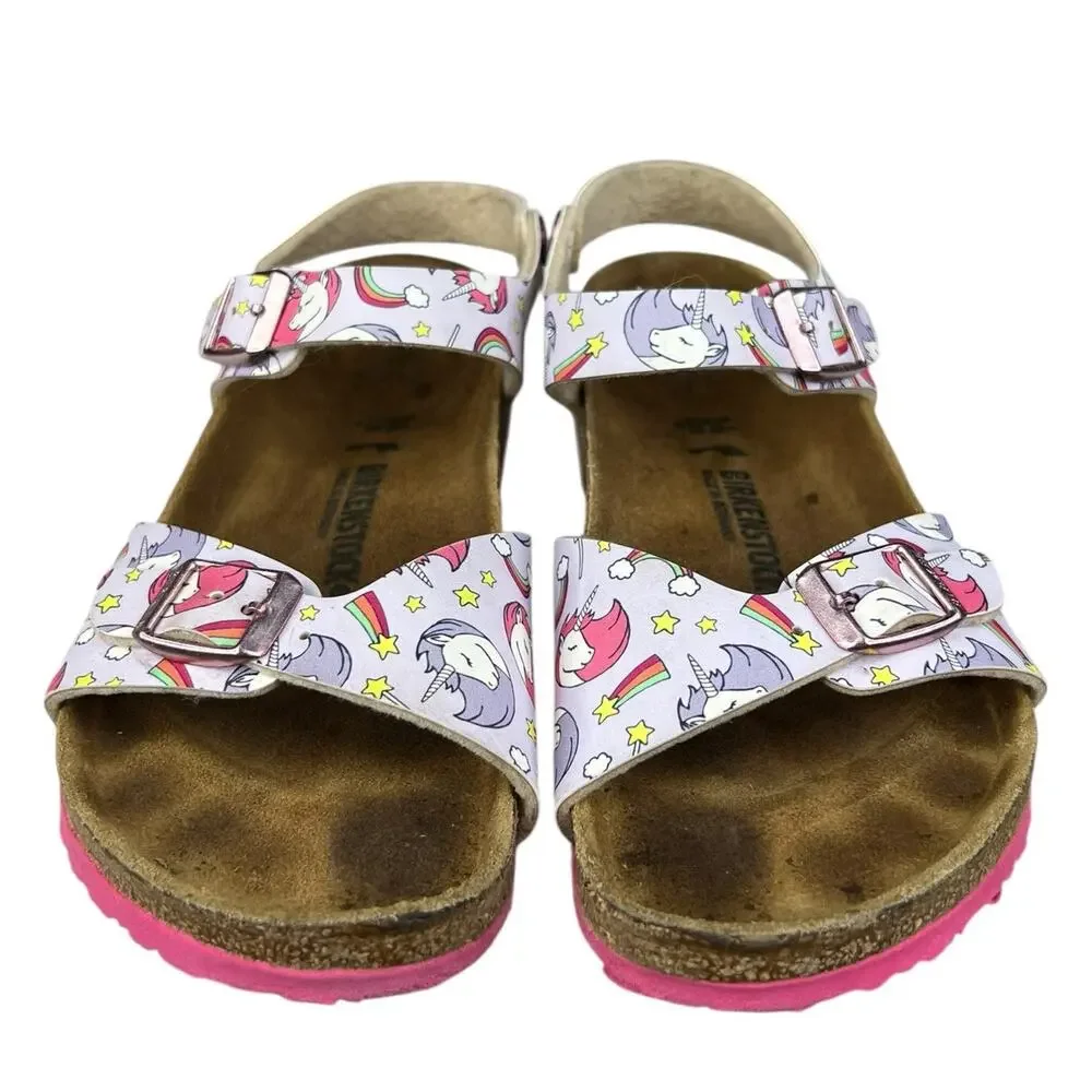 Birkenstock Kids Milano Unicorn Pink Slingback Sandal Size 34 US 3